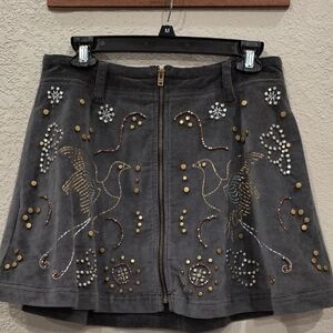 New Beaded Cord Mini Skirt